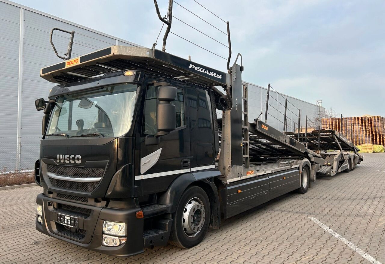 IVECO Stralis 460 + car transporter trailer - شاحنة نقل سيارات شاحنة: صور 1 IVECO Stralis 460 + car transporter trailer - شاحنة نقل سيارات شاحنة: صور 1