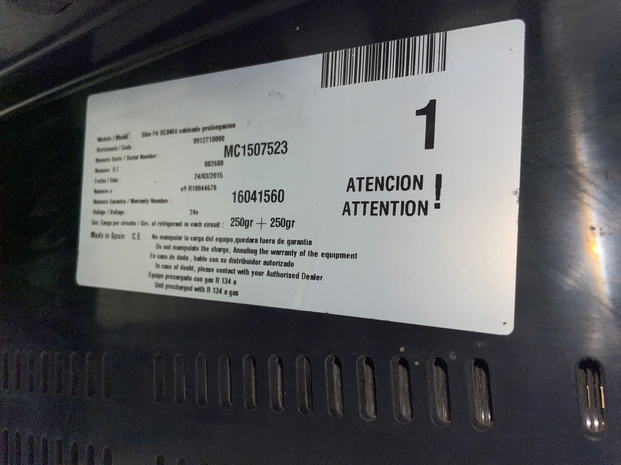 كمبروسر مكيف - شاحنة KLIMATYZACJA POSTOJOWA PILOT SLIMCOOL FACTORY PREP DAF SCANIA MC1507523: صور 8