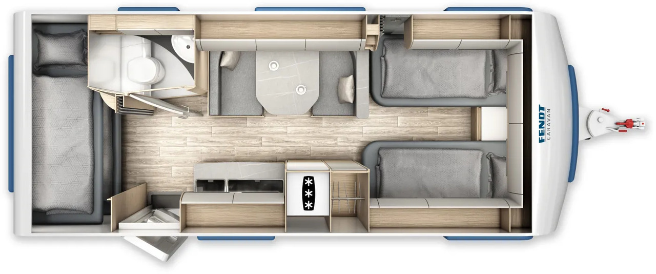 Fendt Bianco Activ 550 KMG Safety, Shower, GFK, 2.000 KG - كرفان سحب: صور 2 Fendt Bianco Activ 550 KMG Safety, Shower, GFK, 2.000 KG - كرفان سحب: صور 2