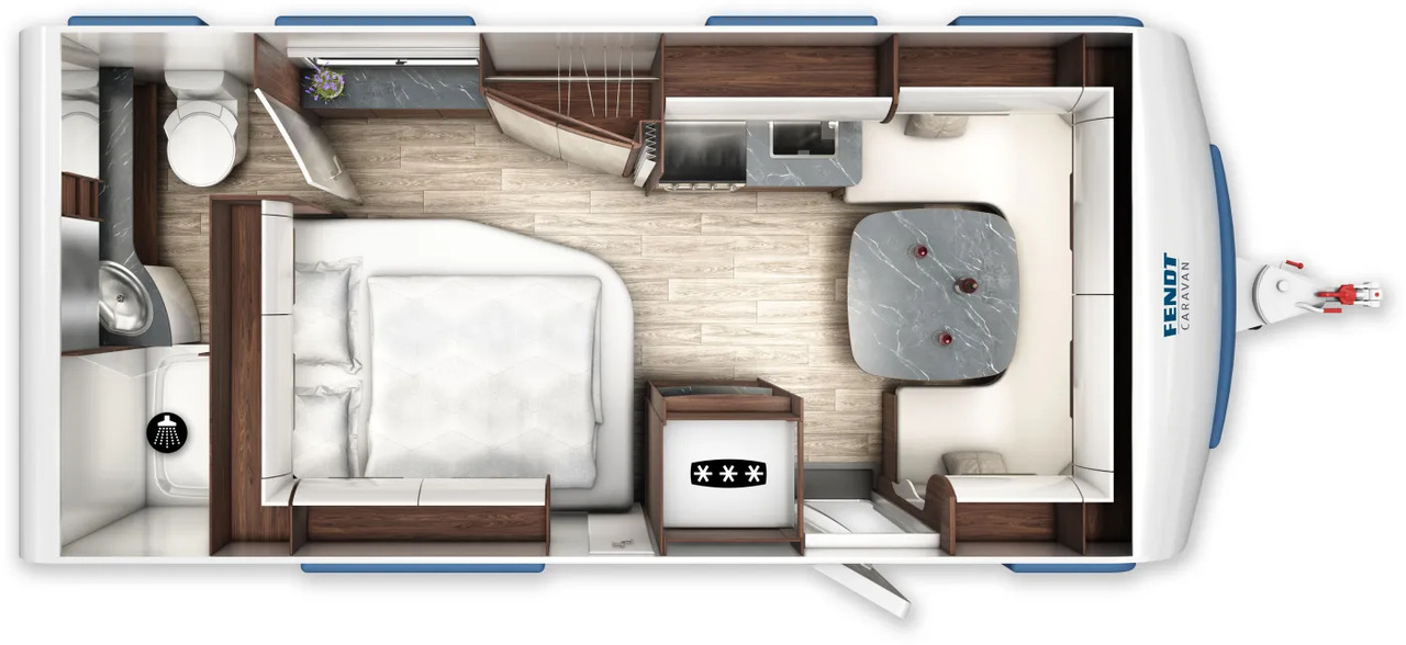 Wohnwagen Fendt Diamant 560 FD Modell 2026 - كرفان سحب: صور 2 Wohnwagen Fendt Diamant 560 FD Modell 2026 - كرفان سحب: صور 2
