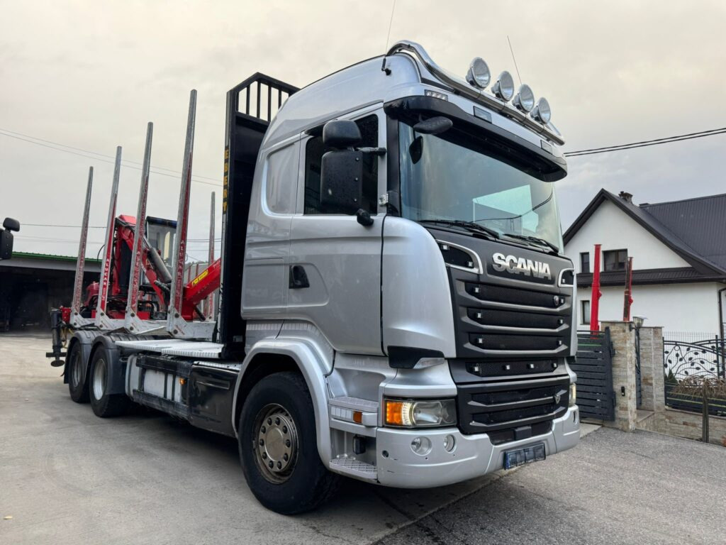 SCANIA R580 - شاحنة قطع الأشجار, شاحنة كرين: صور 1 SCANIA R580 - شاحنة قطع الأشجار, شاحنة كرين: صور 1