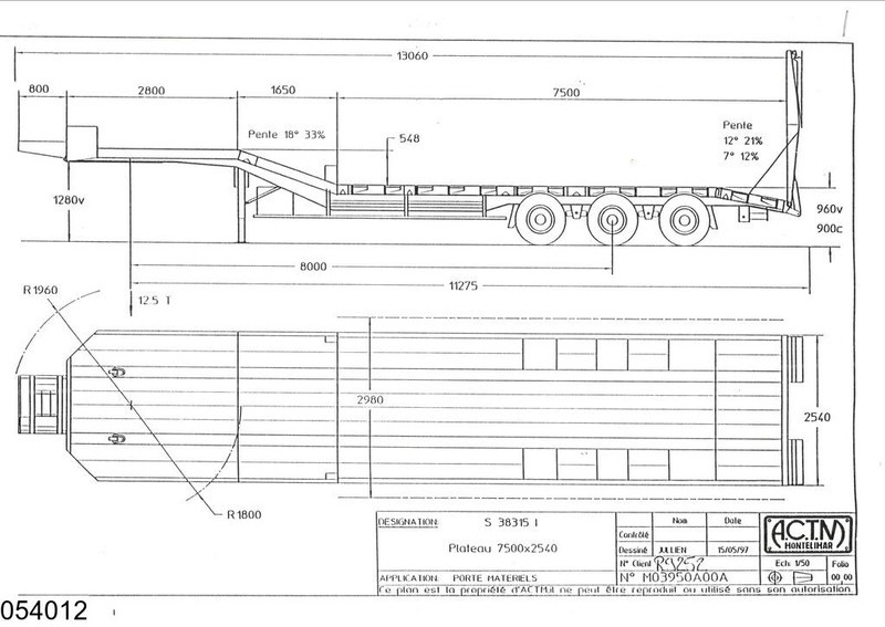 ACTM Lowbed 38.000 KG, Steel suspension - عربة مسطحة منخفضة نصف مقطورة: صور 2 ACTM Lowbed 38.000 KG, Steel suspension - عربة مسطحة منخفضة نصف مقطورة: صور 2