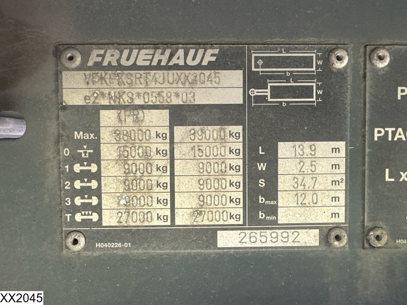 Fruehauf Tautliner - الخيمة نصف مقطورة: صور 4 Fruehauf Tautliner - الخيمة نصف مقطورة: صور 4