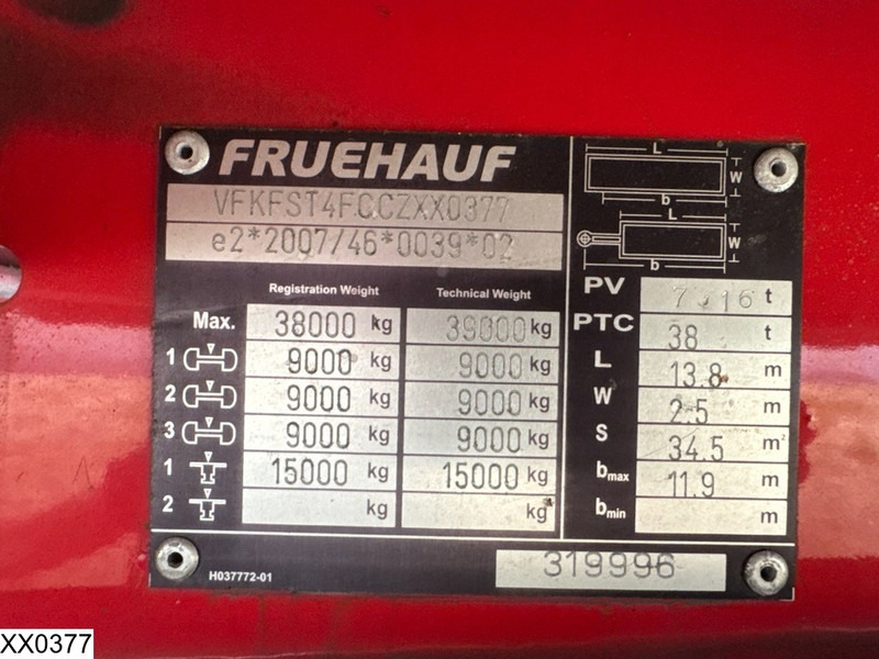 Fruehauf gesloten bak - بصندوق مغلق نصف مقطورة: صور 4 Fruehauf gesloten bak - بصندوق مغلق نصف مقطورة: صور 4