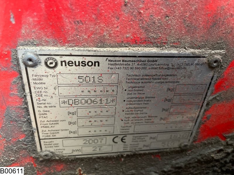Neuson 501 S 510KG, 3.5M, 2417h - اللودر بعجل: صور 5 Neuson 501 S 510KG, 3.5M, 2417h - اللودر بعجل: صور 5