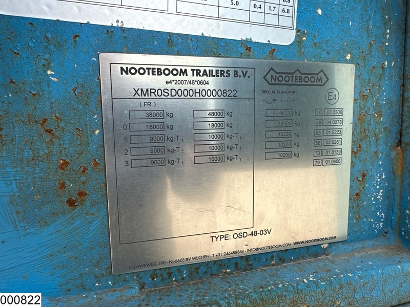 نصف مقطورة مسطحة Nooteboom open laadbak 48.000 KG, 19,9 mtr, Steering axle: صور 12