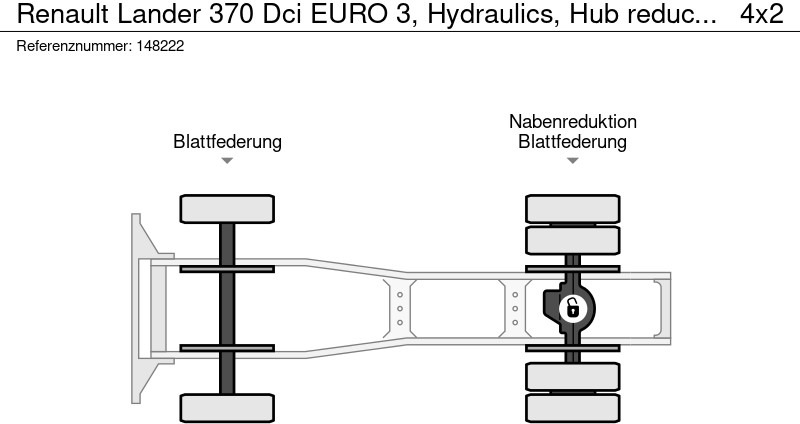 شاحنة جرار Renault Lander 370 Dci EURO 3, Hydraulics, Hub reduction: صور 15 شاحنة جرار Renault Lander 370 Dci EURO 3, Hydraulics, Hub reduction: صور 15