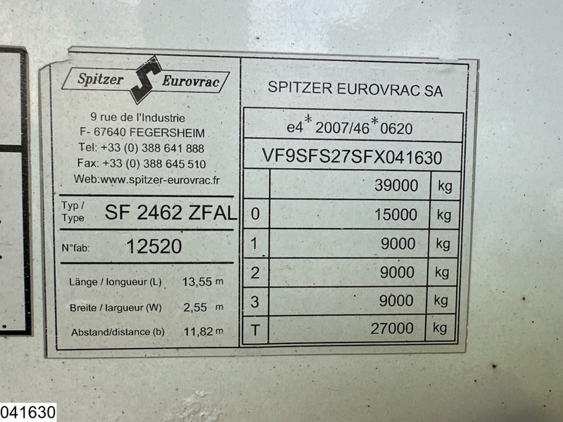 SPITZER Silo 62000 liters, 5 compartments - نصف مقطورة صهريج: صور 4 SPITZER Silo 62000 liters, 5 compartments - نصف مقطورة صهريج: صور 4