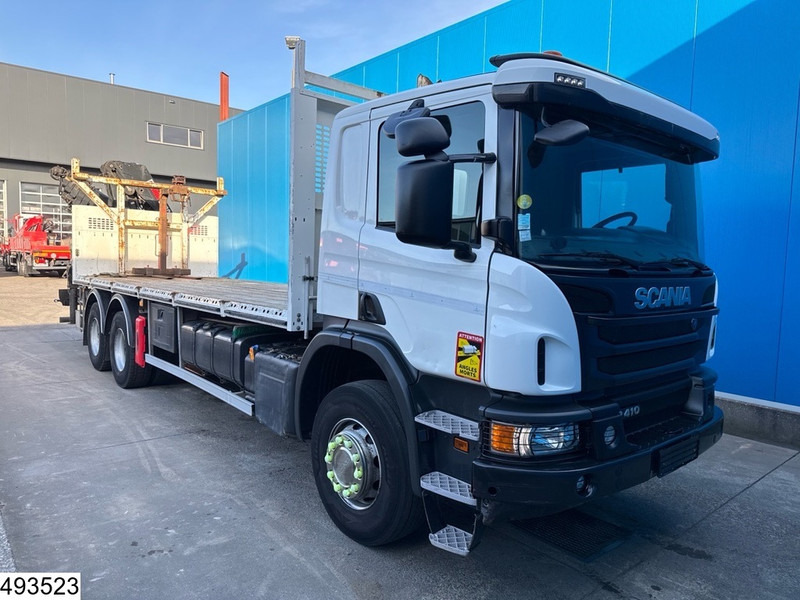شاحنات مسطحة, شاحنة كرين Scania P 410 6x4, EURO 6, Hiab, Remote, Retarder: صور 14