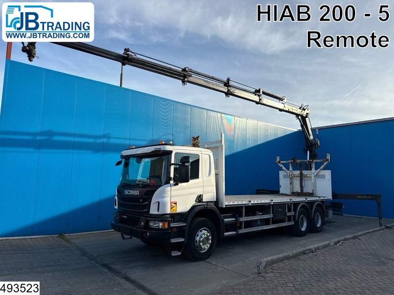 Scania P 410 6x4, EURO 6, Hiab, Remote, Retarder - شاحنات مسطحة, شاحنة كرين: صور 1 Scania P 410 6x4, EURO 6, Hiab, Remote, Retarder - شاحنات مسطحة, شاحنة كرين: صور 1