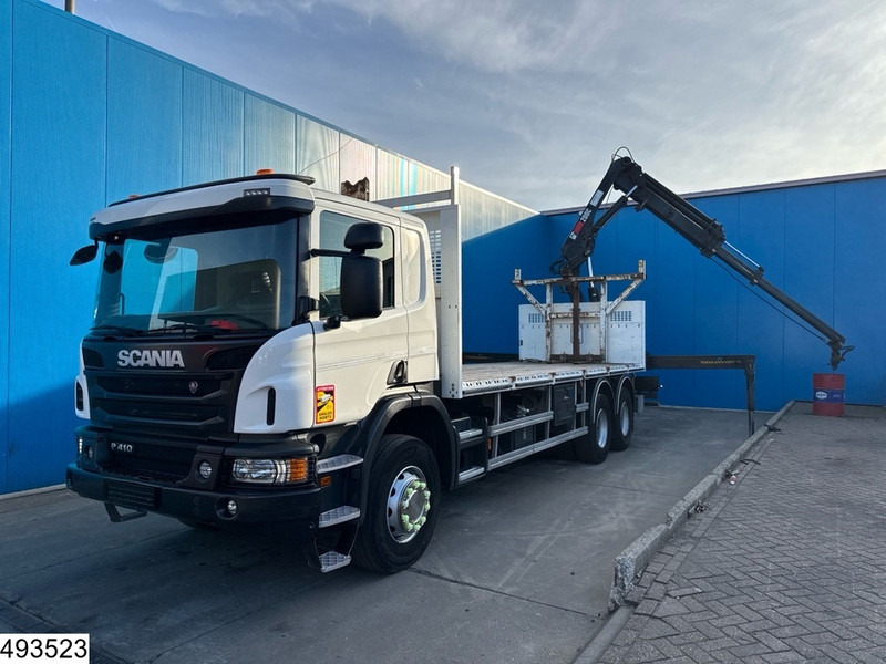 شاحنات مسطحة, شاحنة كرين Scania P 410 6x4, EURO 6, Hiab, Remote, Retarder: صور 11