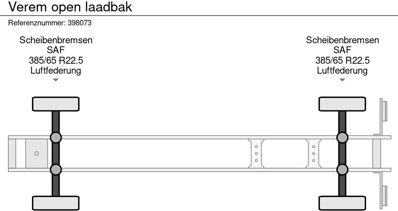 نصف مقطورة مسطحة Verem open laadbak: صور 12