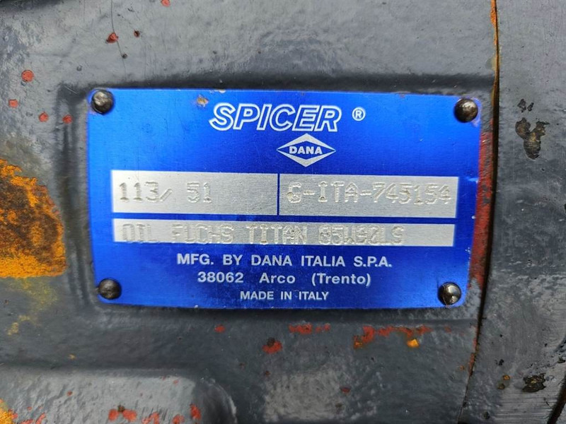 المحور و قطع الغيار - آلات البناء Terex TL260S-5370661944-Spicer Dana 113/51-Axle/Achse/As: صور 9