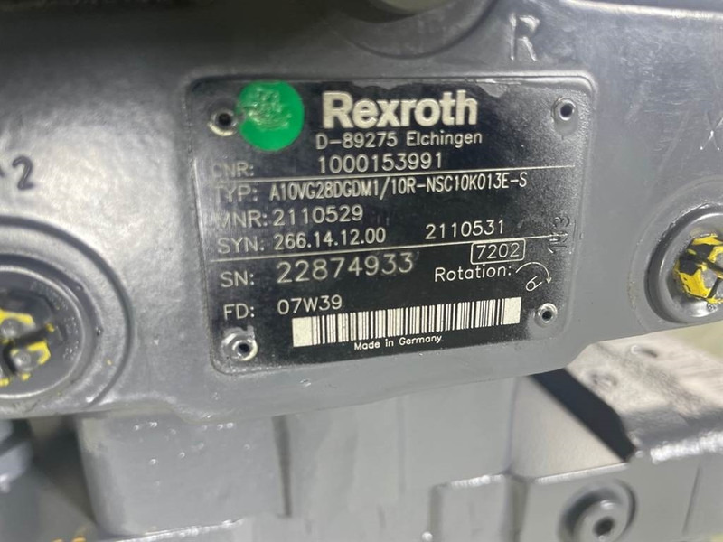 WACKER NEUSON 1000153991-Rexroth A10VG28DGDM2/10R-Drive pump - علم السوائل المتحركة - آلات البناء: صور 5 WACKER NEUSON 1000153991-Rexroth A10VG28DGDM2/10R-Drive pump - علم السوائل المتحركة - آلات البناء: صور 5