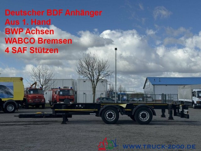 Kögel ZW 18-22,5 Tandem BDF BPW Achsen Scheibenbremsen - شاحنات الحاويات/ جسم علوي قابل للتغيير مقطورة: صور 1 Kögel ZW 18-22,5 Tandem BDF BPW Achsen Scheibenbremsen - شاحنات الحاويات/ جسم علوي قابل للتغيير مقطورة: صور 1