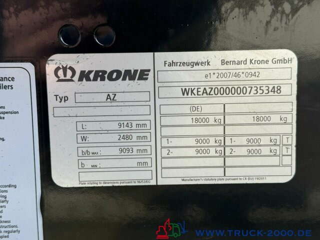 Krone AZ18 Box Carrier - Luft - BPW Achsen - شاحنات الحاويات/ جسم علوي قابل للتغيير مقطورة: صور 5 Krone AZ18 Box Carrier - Luft - BPW Achsen - شاحنات الحاويات/ جسم علوي قابل للتغيير مقطورة: صور 5