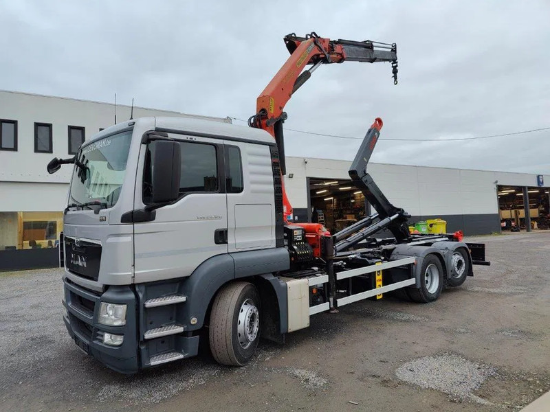 MAN TGS 26.320 Container Multilift + Kraan Palfinger PK16502 - شاحنة ذات الخطاف, شاحنة كرين: صور 1 MAN TGS 26.320 Container Multilift + Kraan Palfinger PK16502 - شاحنة ذات الخطاف, شاحنة كرين: صور 1