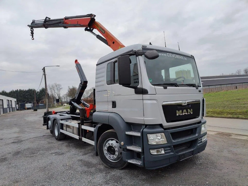 MAN TGS 26.320 Container Multilift + Kraan Palfinger PK16502 - شاحنة ذات الخطاف, شاحنة كرين: صور 2 MAN TGS 26.320 Container Multilift + Kraan Palfinger PK16502 - شاحنة ذات الخطاف, شاحنة كرين: صور 2