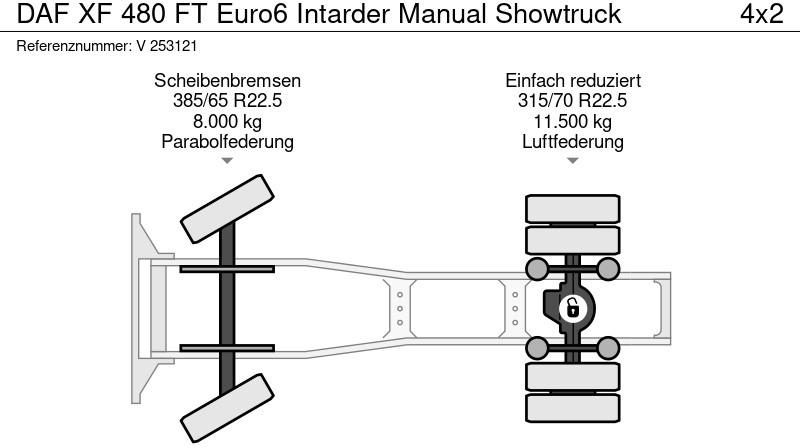 شاحنة جرار DAF XF 480 FT Euro6 Intarder Manual Showtruck: صور 12