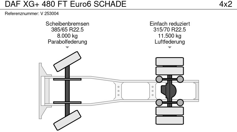 شاحنة جرار DAF XG+ 480 FT Euro6 SCHADE: صور 16