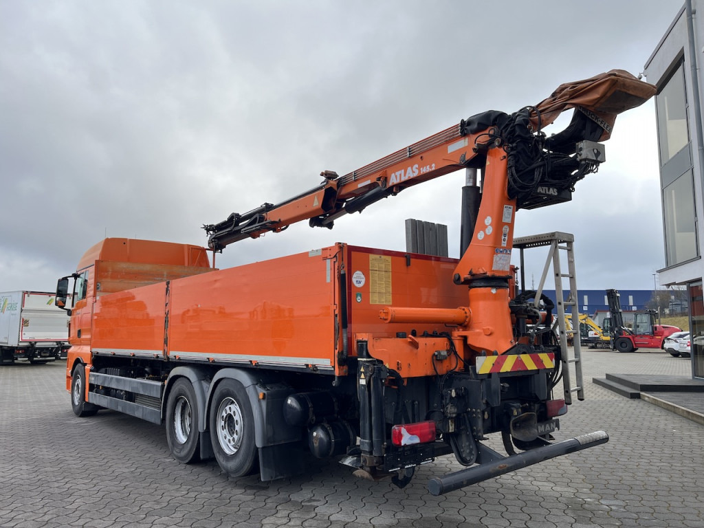 شاحنة كرين, شاحنات مسطحة MAN TGX 26.480 6x2  Atlas 145.2 Baustoff: صور 9