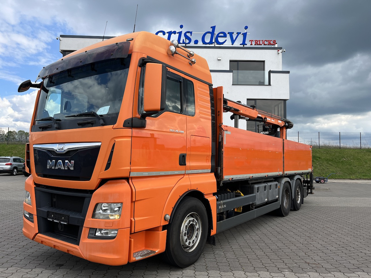 MAN TGX 26.480 6x2  Atlas 145.2 Kran Baustoff   AHK - شاحنات مسطحة, شاحنة كرين: صور 1 MAN TGX 26.480 6x2  Atlas 145.2 Kran Baustoff   AHK - شاحنات مسطحة, شاحنة كرين: صور 1