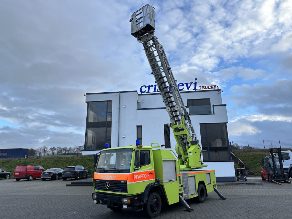 Mercedes-Benz 1224 4x2 Dreh Leiter 25 m Korb Feuerwehr - مصاعد الازدهار محمولة على شاحنة: صور 1 Mercedes-Benz 1224 4x2 Dreh Leiter 25 m Korb Feuerwehr - مصاعد الازدهار محمولة على شاحنة: صور 1