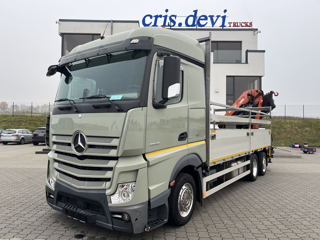 Mercedes-Benz Actros 2545 6x2 Effer - Atlas 265-A6 Lenk- Liftachse - شاحنات مسطحة, شاحنة كرين: صور 1 Mercedes-Benz Actros 2545 6x2 Effer - Atlas 265-A6 Lenk- Liftachse - شاحنات مسطحة, شاحنة كرين: صور 1
