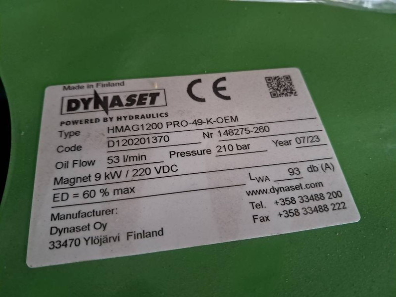 Dynaset HMAG1200 - ملحقات - آلات البناء: صور 2 Dynaset HMAG1200 - ملحقات - آلات البناء: صور 2