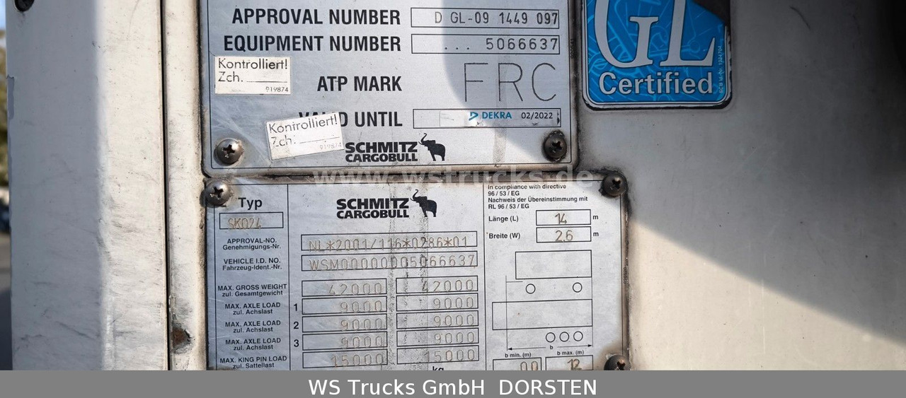 Schmitz Cargobull SKO 24 Kühlauflieger | Rohrbahn Vector 1850Mt - مبردة نصف مقطورة: صور 3 Schmitz Cargobull SKO 24 Kühlauflieger | Rohrbahn Vector 1850Mt - مبردة نصف مقطورة: صور 3