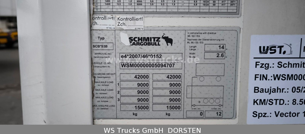 Schmitz Cargobull SKO 24 Kühlauflieger Vector 1550 Strom/Diesel - بصندوق مغلق نصف مقطورة: صور 5 Schmitz Cargobull SKO 24 Kühlauflieger Vector 1550 Strom/Diesel - بصندوق مغلق نصف مقطورة: صور 5