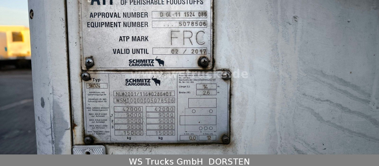 Schmitz Cargobull SKO 24 Kühlauflieger Vector 1850 MT, Bi-Temp - بصندوق مغلق نصف مقطورة: صور 4 Schmitz Cargobull SKO 24 Kühlauflieger Vector 1850 MT, Bi-Temp - بصندوق مغلق نصف مقطورة: صور 4