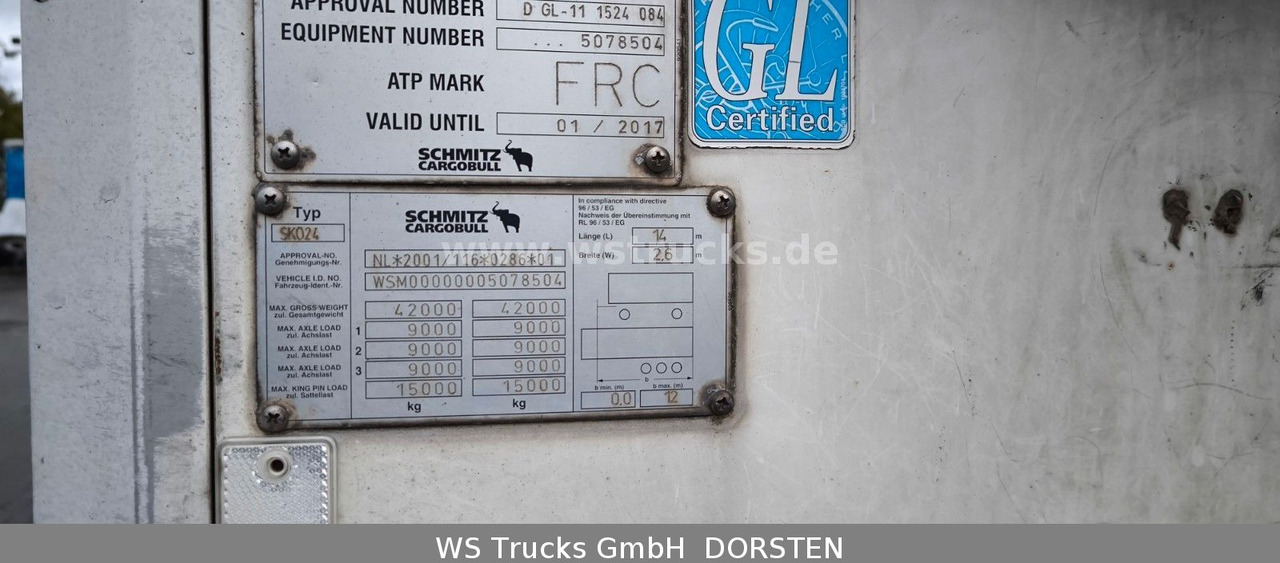 Schmitz Cargobull SKO 24 Kühlauflieger | Vector 1850 MT | LBW - بصندوق مغلق نصف مقطورة: صور 4 Schmitz Cargobull SKO 24 Kühlauflieger | Vector 1850 MT | LBW - بصندوق مغلق نصف مقطورة: صور 4