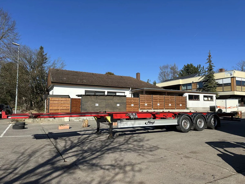 شاحنات الحاويات/ جسم علوي قابل للتغيير نصف مقطورة جديد Fliegl 15 m extralang.Containerchassis f. 2 Wechselbrücke Containerchassis extralang f. 2 Wechselbr.: صور 1