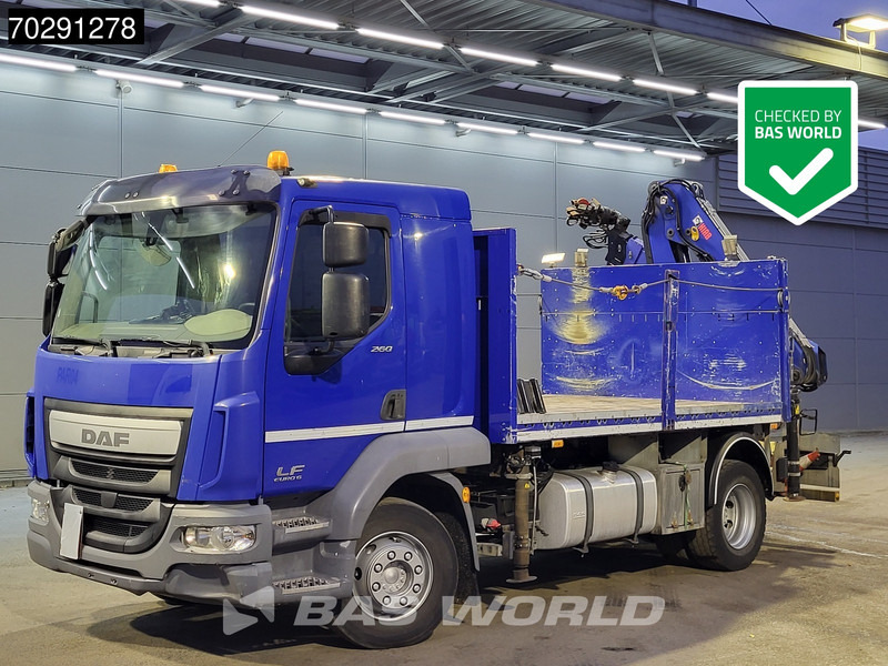 DAF LF 260 LF 4X2 Hiab 111 B-2 HIDUO Crane Kran Remote control Automatic ACC Euro 6 - شاحنات مسطحة, شاحنة كرين: صور 1 DAF LF 260 LF 4X2 Hiab 111 B-2 HIDUO Crane Kran Remote control Automatic ACC Euro 6 - شاحنات مسطحة, شاحنة كرين: صور 1