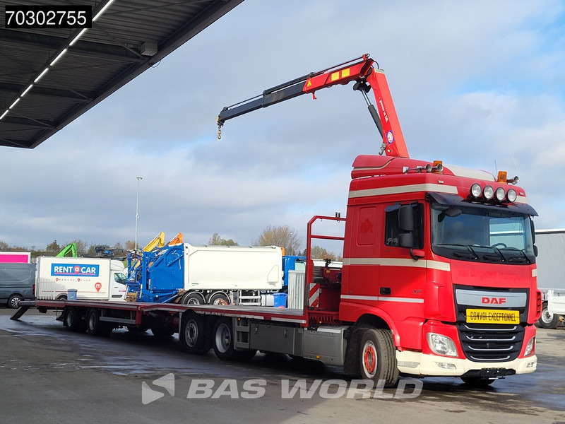 DAF XF 440 XF 6X2 NL-Truck Transporter APK HMF 900-K2 crane Winch Lift-Lenkachse Euro 6 - شاحنات مسطحة, شاحنة كرين: صور 2 DAF XF 440 XF 6X2 NL-Truck Transporter APK HMF 900-K2 crane Winch Lift-Lenkachse Euro 6 - شاحنات مسطحة, شاحنة كرين: صور 2