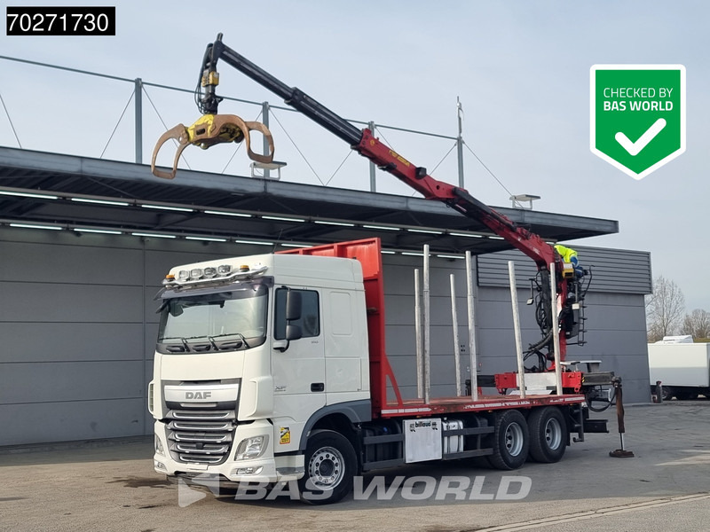 DAF XF 510 6X4 Jonsered Z-Crane SC ACC Retarder Euro 6 - شاحنة قطع الأشجار, شاحنة كرين: صور 1 DAF XF 510 6X4 Jonsered Z-Crane SC ACC Retarder Euro 6 - شاحنة قطع الأشجار, شاحنة كرين: صور 1