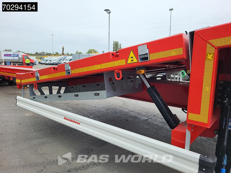 عربة مسطحة منخفضة نصف مقطورة جديد Kässbohrer Hydraulic Bed 450cm Extendable, Lift+Steering Axle: صور 16