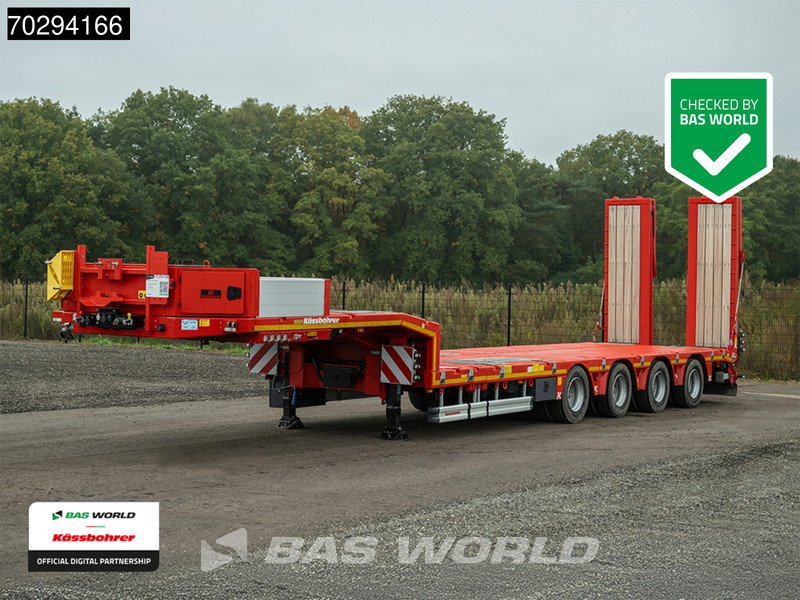 Kässbohrer LB4E 3 axles Extendable Ramps 1x Lift 3x Steering Axle - عربة مسطحة منخفضة نصف مقطورة: صور 1 Kässbohrer LB4E 3 axles Extendable Ramps 1x Lift 3x Steering Axle - عربة مسطحة منخفضة نصف مقطورة: صور 1