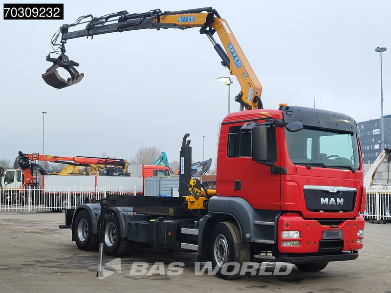 MAN TGS 26.400 TGS 6X4 Effer 155 Crane + Hooklift Full Steel Euro 5 - شاحنة ذات الخطاف, شاحنة كرين: صور 3 MAN TGS 26.400 TGS 6X4 Effer 155 Crane + Hooklift Full Steel Euro 5 - شاحنة ذات الخطاف, شاحنة كرين: صور 3