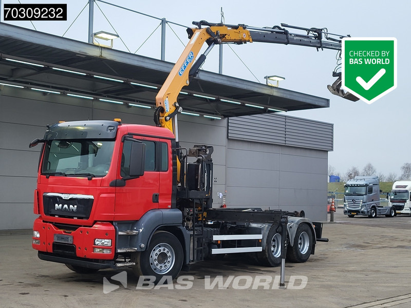 MAN TGS 26.400 TGS 6X4 Effer 155 Crane + Hooklift Full Steel Euro 5 - شاحنة ذات الخطاف, شاحنة كرين: صور 1 MAN TGS 26.400 TGS 6X4 Effer 155 Crane + Hooklift Full Steel Euro 5 - شاحنة ذات الخطاف, شاحنة كرين: صور 1