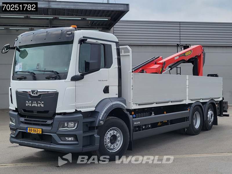 MAN TGS 26.440 6X2 NEW NL-Truck Palfinger PK 20.501 L TEC3 Kran Crane Baustoff Euro 6 - شاحنات مسطحة, شاحنة كرين: صور 1 MAN TGS 26.440 6X2 NEW NL-Truck Palfinger PK 20.501 L TEC3 Kran Crane Baustoff Euro 6 - شاحنات مسطحة, شاحنة كرين: صور 1