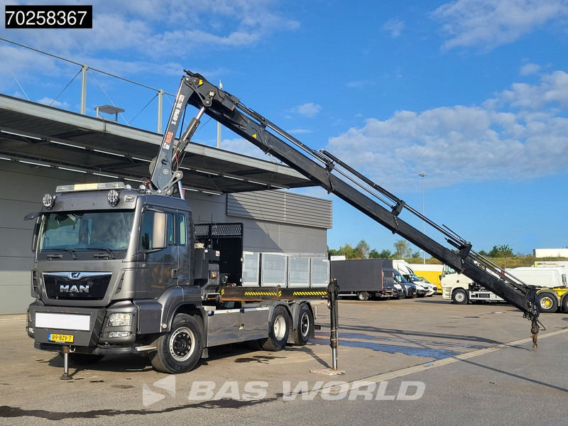 قلابات, شاحنة كرين MAN TGS 26.500 6X2 NL-Truck HIAB Crane Kran X-HIPRO 302 E-6 Fifth wheel Euro 6: صور 5