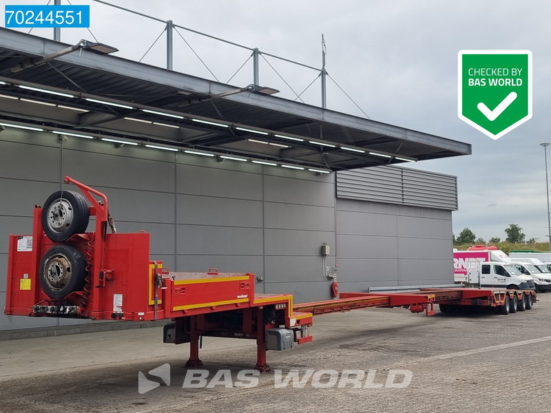 MEUSBURGER MTS-4 2xAusziehbar bis 21M Lift + 4xLenkachse - عربة مسطحة منخفضة نصف مقطورة: صور 1 MEUSBURGER MTS-4 2xAusziehbar bis 21M Lift + 4xLenkachse - عربة مسطحة منخفضة نصف مقطورة: صور 1