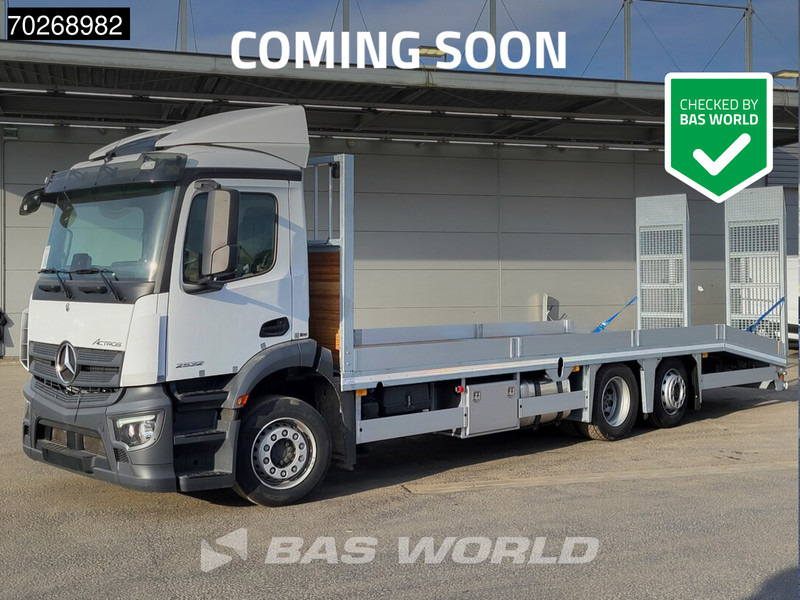 Mercedes-Benz Actros 2532 6X2 NEW! Machine tansporter Oprijwagen Lenkachse Navi Euro 6 - شاحنة نقل سيارات شاحنة: صور 1 Mercedes-Benz Actros 2532 6X2 NEW! Machine tansporter Oprijwagen Lenkachse Navi Euro 6 - شاحنة نقل سيارات شاحنة: صور 1