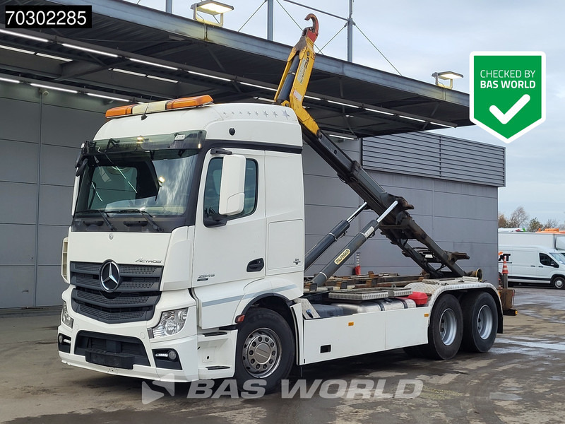 Mercedes-Benz Actros 2645 6X2 Palfinger Pallift containersystem Lift-Axle Automatic Euro 6 - شاحنة ذات الخطاف: صور 1 Mercedes-Benz Actros 2645 6X2 Palfinger Pallift containersystem Lift-Axle Automatic Euro 6 - شاحنة ذات الخطاف: صور 1