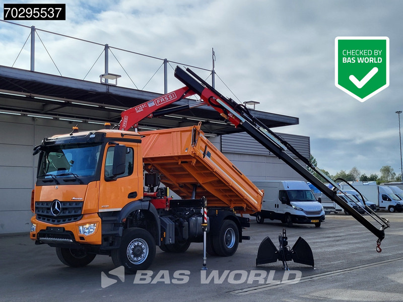 Mercedes-Benz Arocs 1835 4X4 4x4 Fassi F135AC.0.24 Crane Kran Meiller 3-Way Tipper Big-Axle - قلابات, شاحنة كرين: صور 1 Mercedes-Benz Arocs 1835 4X4 4x4 Fassi F135AC.0.24 Crane Kran Meiller 3-Way Tipper Big-Axle - قلابات, شاحنة كرين: صور 1