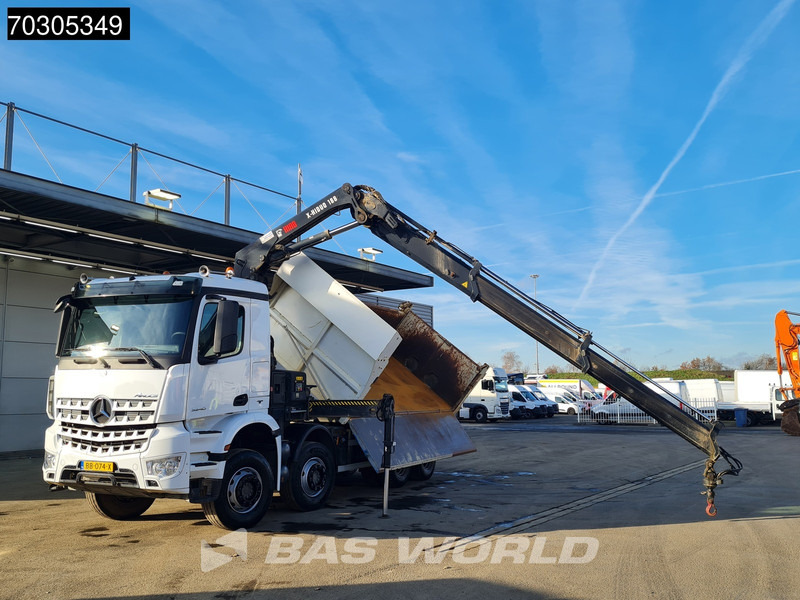 Mercedes-Benz Arocs 3240 8X4 HIAB X-HIDUO 188 E-2 Kran Crane 3-side tipper Big-Axle Euro 6 - قلابات, شاحنة كرين: صور 2 Mercedes-Benz Arocs 3240 8X4 HIAB X-HIDUO 188 E-2 Kran Crane 3-side tipper Big-Axle Euro 6 - قلابات, شاحنة كرين: صور 2