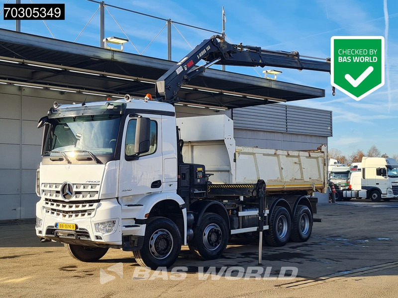 Mercedes-Benz Arocs 3240 8X4 HIAB X-HIDUO 188 E-2 Kran Crane 3-side tipper Big-Axle Euro 6 - قلابات, شاحنة كرين: صور 1 Mercedes-Benz Arocs 3240 8X4 HIAB X-HIDUO 188 E-2 Kran Crane 3-side tipper Big-Axle Euro 6 - قلابات, شاحنة كرين: صور 1