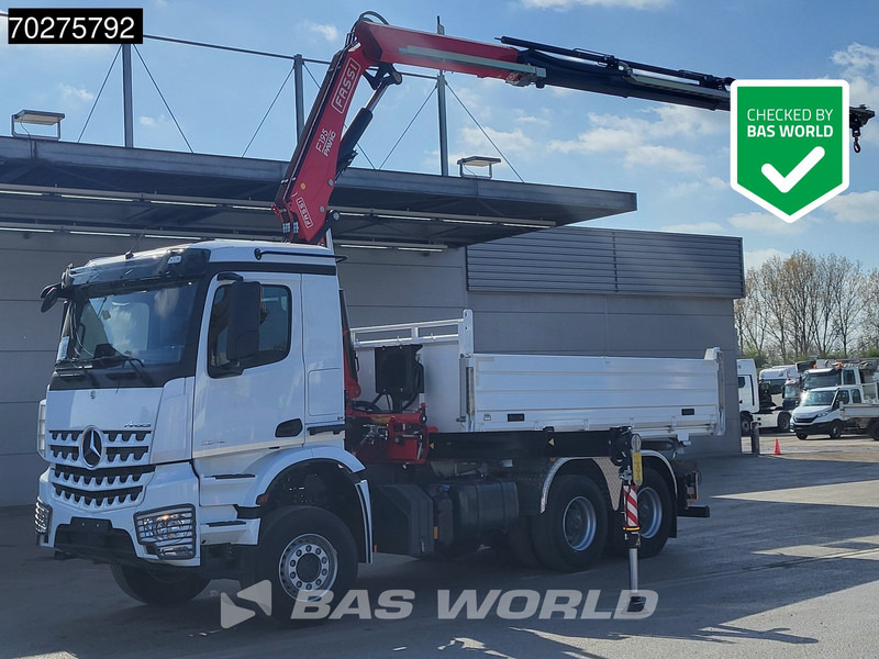 Mercedes-Benz Arocs 3348 6X4 Fasi F195A.2.24 Kran 3 sided tipper 9m3 Big-Axle Navi Euro 6 - قلابات, شاحنة كرين: صور 1 Mercedes-Benz Arocs 3348 6X4 Fasi F195A.2.24 Kran 3 sided tipper 9m3 Big-Axle Navi Euro 6 - قلابات, شاحنة كرين: صور 1